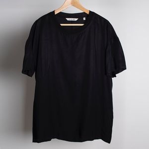 WON HUNDRED Black Silk Tee